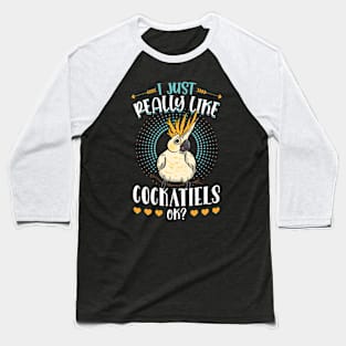 Cockatiel Ornitologist Parrot Bird Baseball T-Shirt